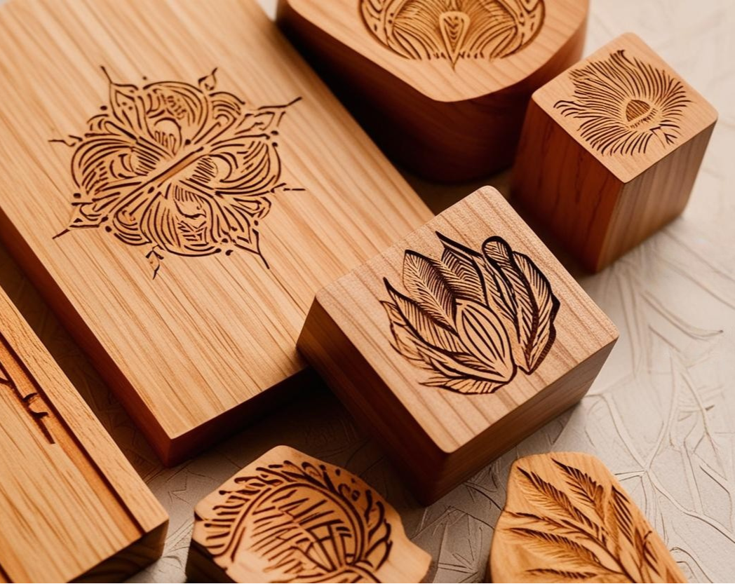 Laser Engraved Wood Blocks