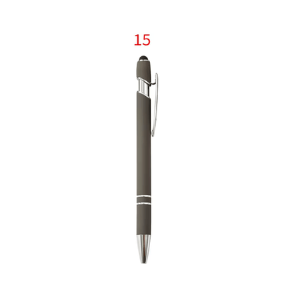 Rubber ball point metal pen