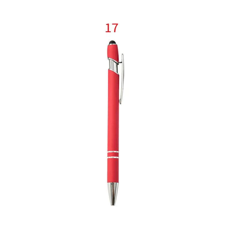 Rubber ball point metal pen