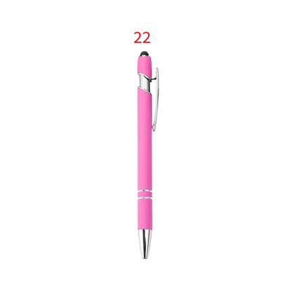 Rubber ball point metal pen