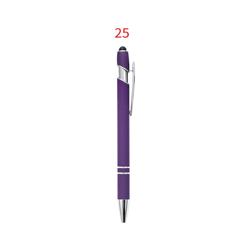 Rubber ball point metal pen