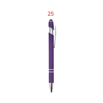 Rubber ball point metal pen