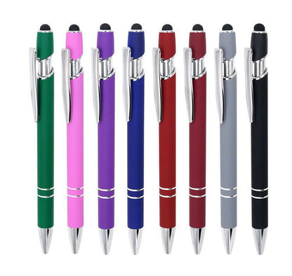 Rubber ball point metal pen