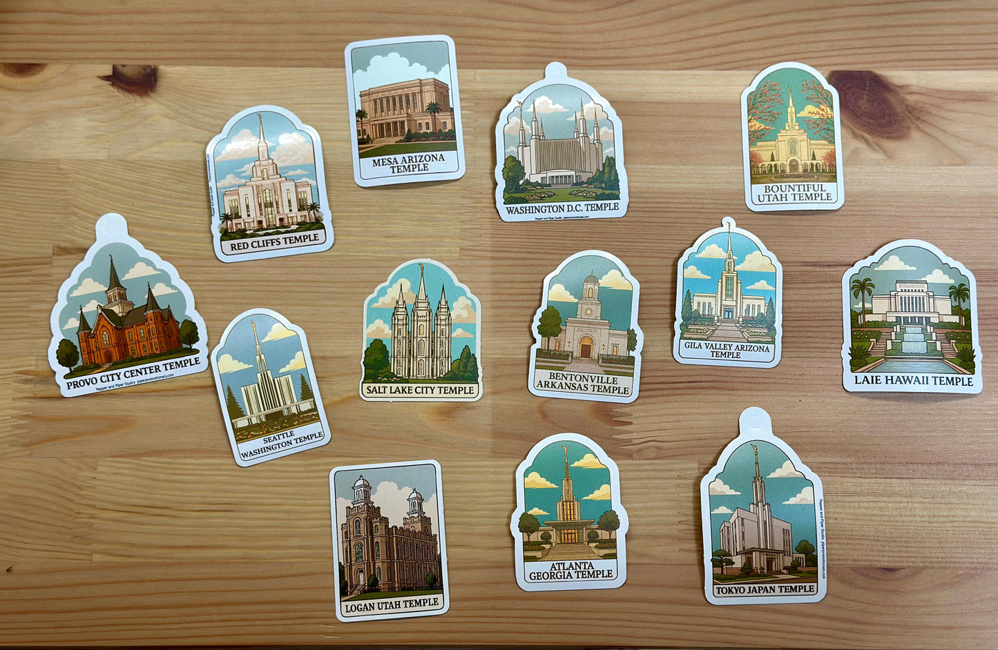 LDS Temple Stickers
