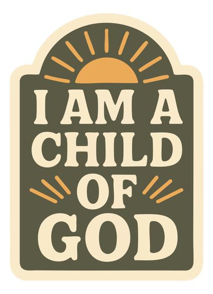 LDS sticker 'i am a child of god'  mormon sticker, primary sticker 