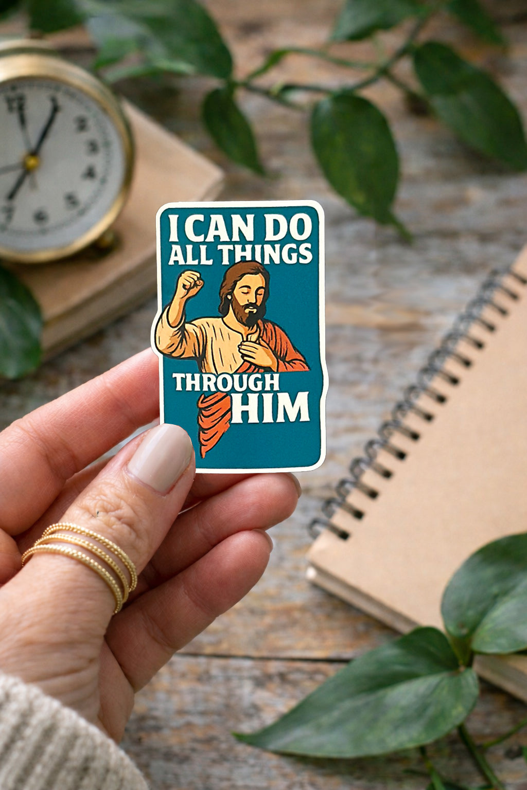 I can do all things through him sticker