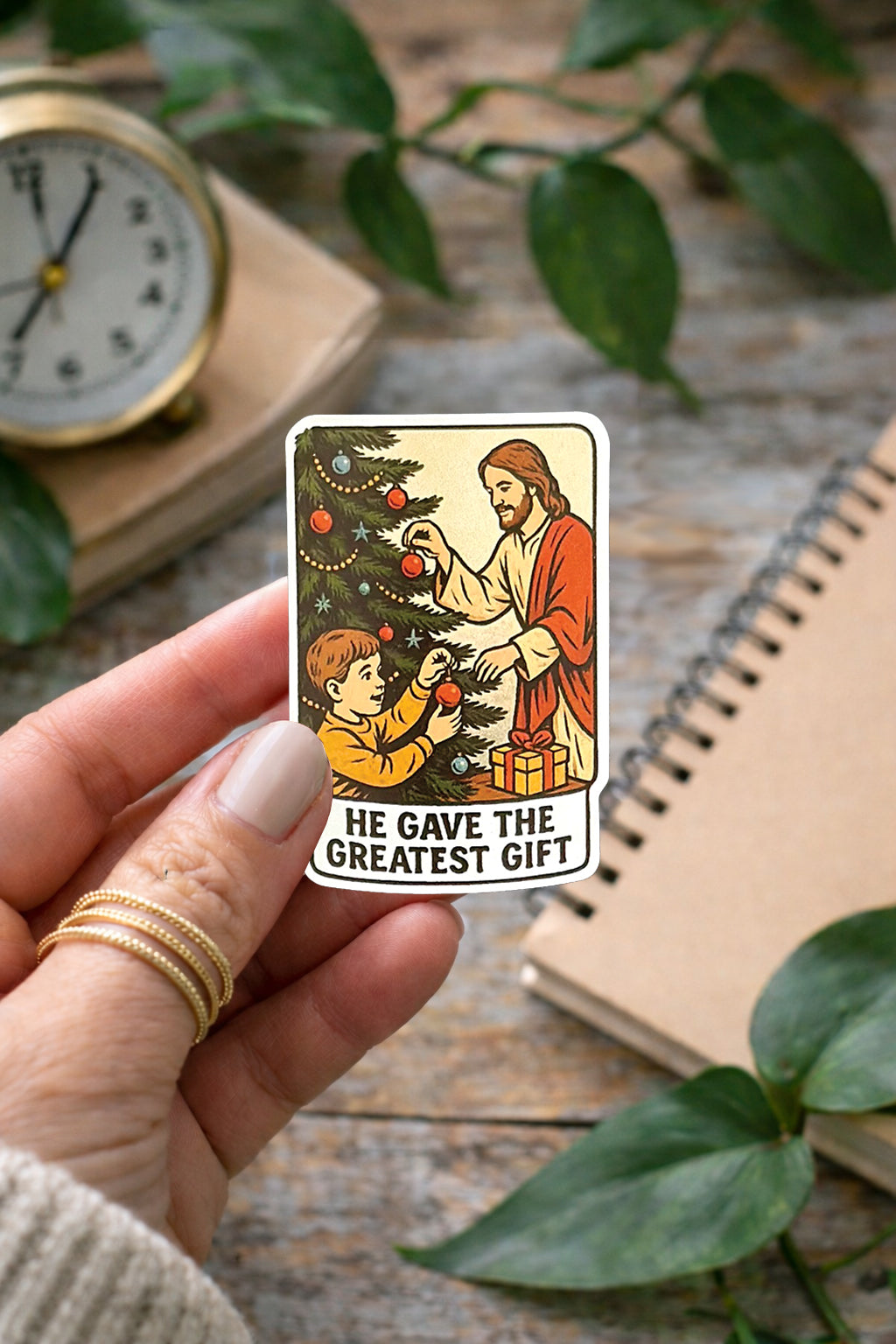 Jesus Christmas sticker 