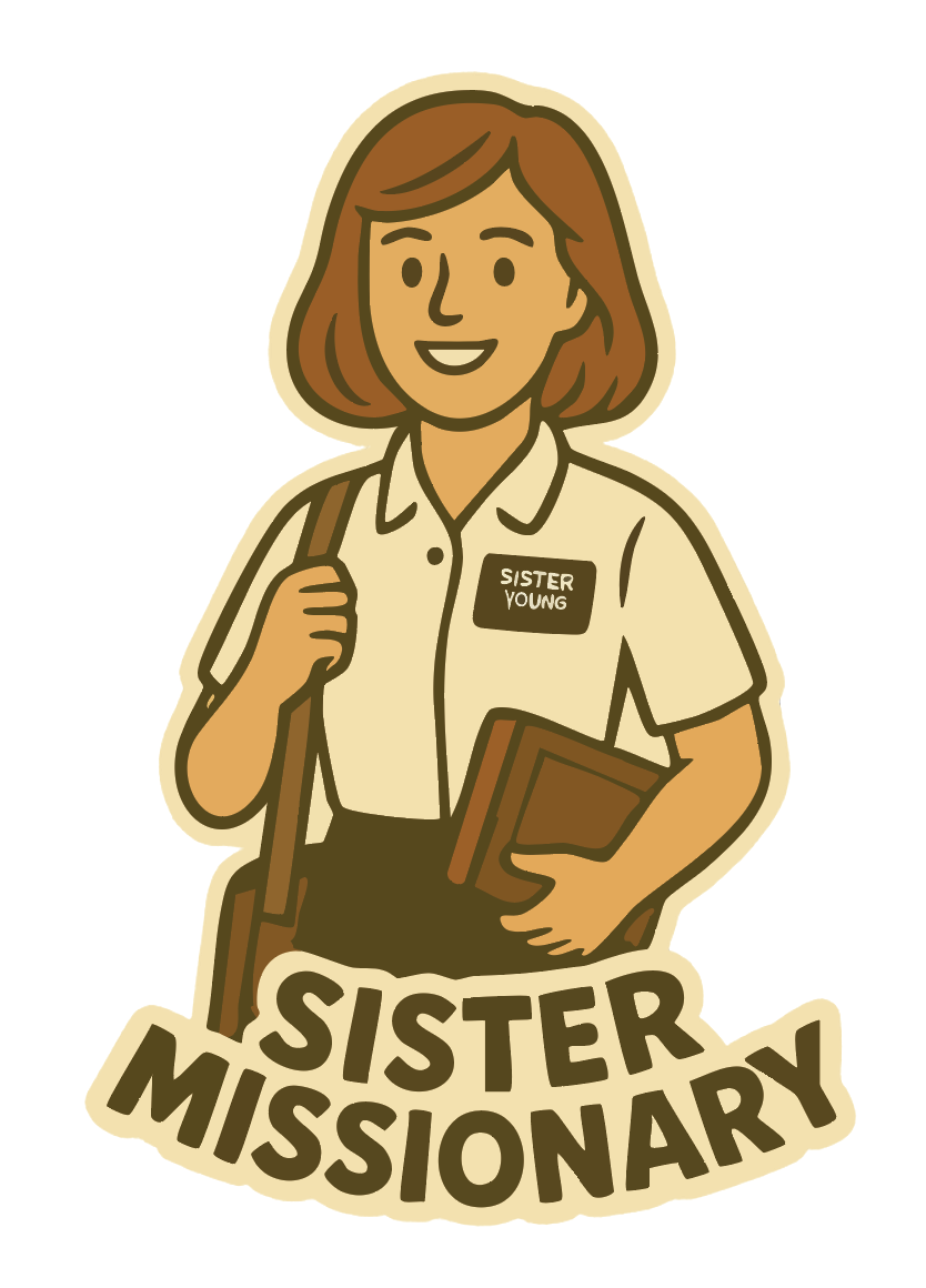 Sister missionary sticker