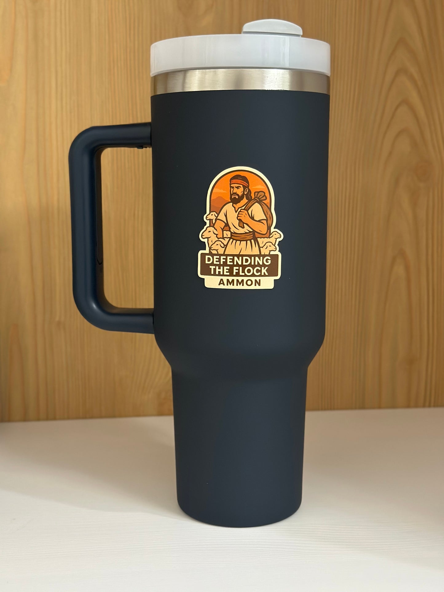 Book of mormon hero sticker, Ammon defending the flock , LDS sticker 