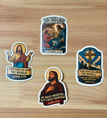 Group of Christian stickers 
