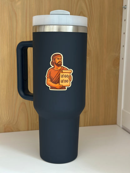 lds sticker Nephi on a tumbler 